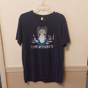 TeeTurtle Black Graphic Tee Witch Craft Jr Sz Large